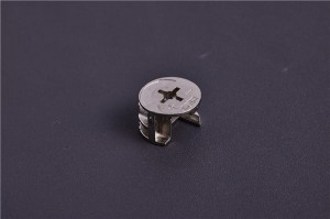 18mm 보드 아연 합금 편심 휠(니켈 마감 캠 포함)