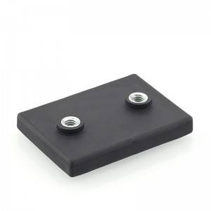 Obdélníkový přídržný magnet na bázi gumy