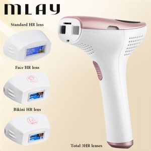 Malay T3 epilátor IPL laserový epilátor Prenosný prístroj na odstraňovanie chĺpkov na tele pre ženy Muži