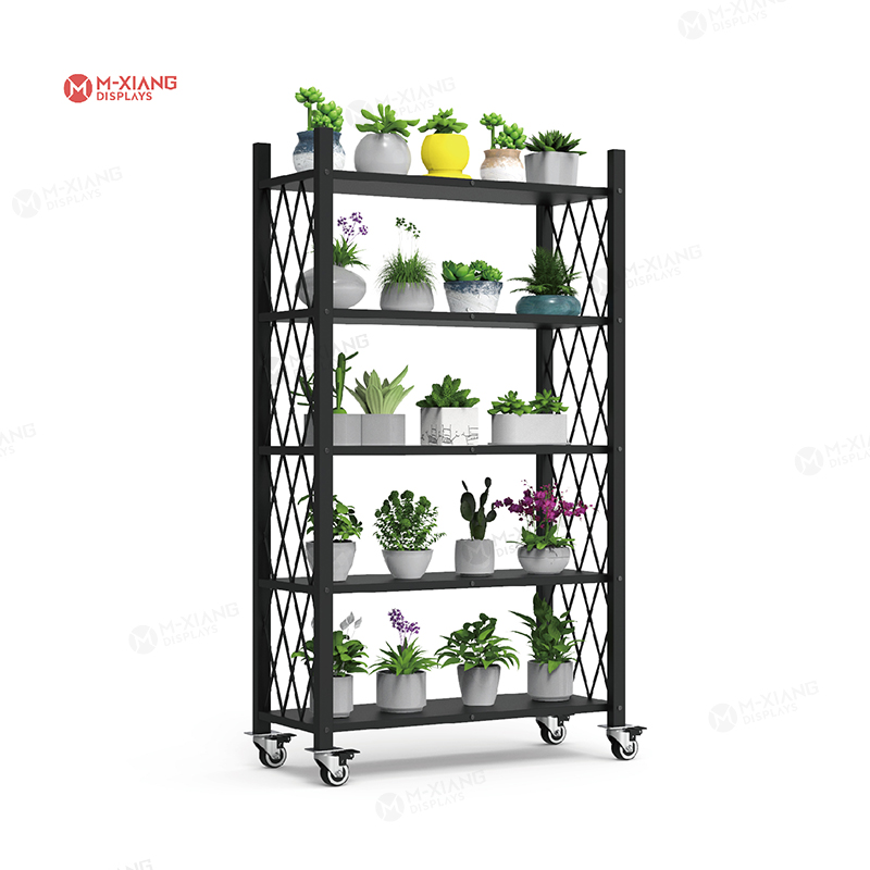 Plant Display Stand With Casters