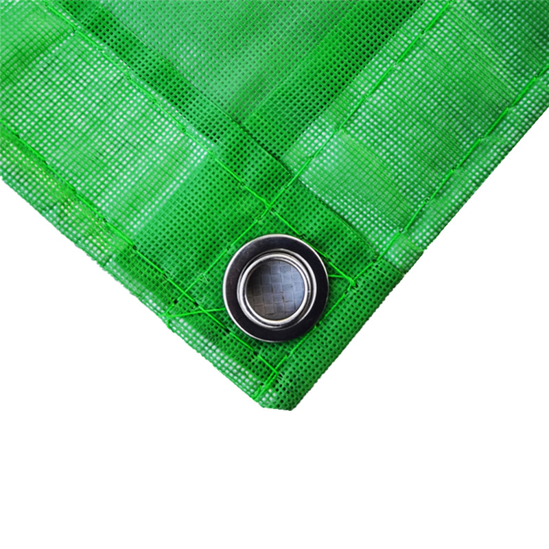Hoja de malla de PVC La red de seguridad recubierta de PVC es resistente al calor y se puede sellar con calor Verde