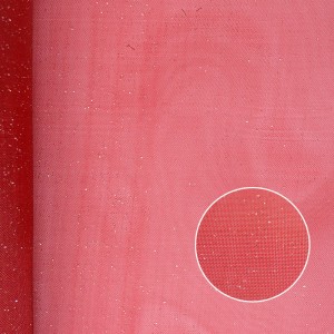 Bright Dusting nylon mesh fabric for wedding dress