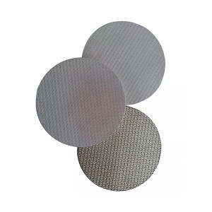 Setlhopha sa Mocheso o Phahameng oa Sintered Metal Wire Mesh Stainless Steel Disc Filtration For Air Liquid Solid Filtration