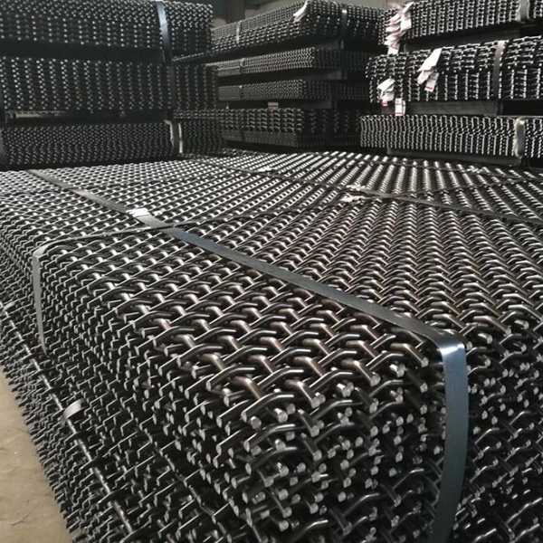 45mn/55mn/65mn Heavy duty steel crimped wire mesh screen for shale shaker