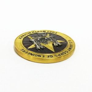 Պատվերով OEM Enamel Metal Sport Medal Coin Badge Army Award Մետաղադրամներ