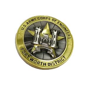 Pielāgotas OEM emaljas metāla sporta medaļas monētu žetonu armijas balvas monētas