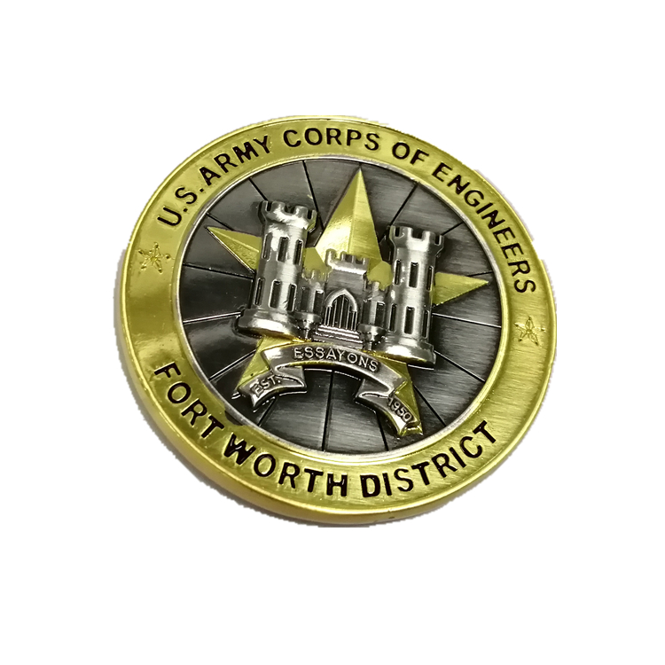 Vlastné OEM smaltované kovové športové medailové mince odznak Army Award Mince