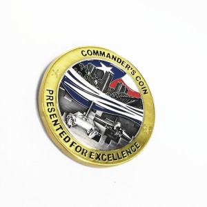 Medaglia Sportiva di Metallu smaltatu OEM Personalizatu Insignia di Monete di Premiu di l'Armata