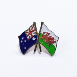 Pin de esmalte suave con bandera nacional de Australia y Gales, regalo personalizado, Pin de solapa de Metal, insignia para eventos