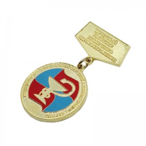 Set Lencana Kustom Logo Kustom Medali Perunggu Emas Perak