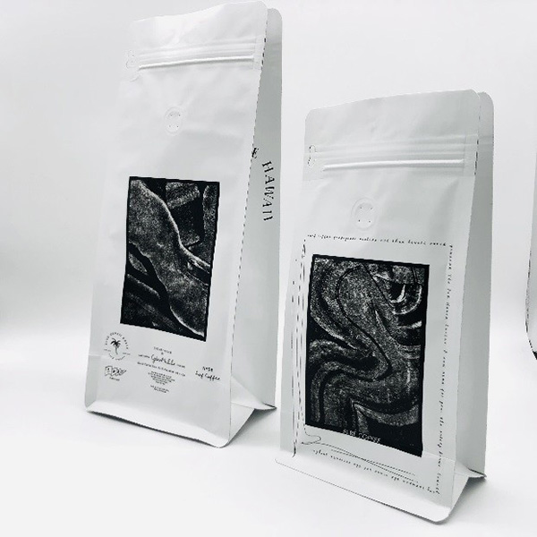Սուրճի Kraft-ի թղթե կայծակաճարմանդ պայուսակ օդային փականով Հատկանշված պատկերով