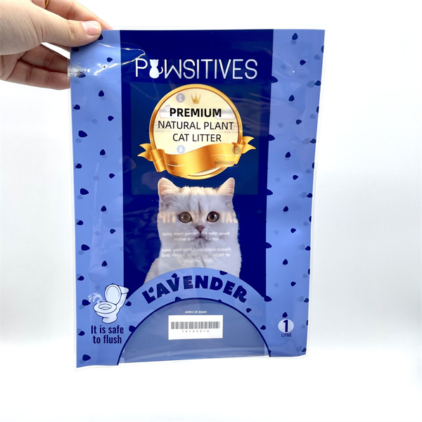 Plastic Cat Litter Packaging Three Side Sealing Pouch