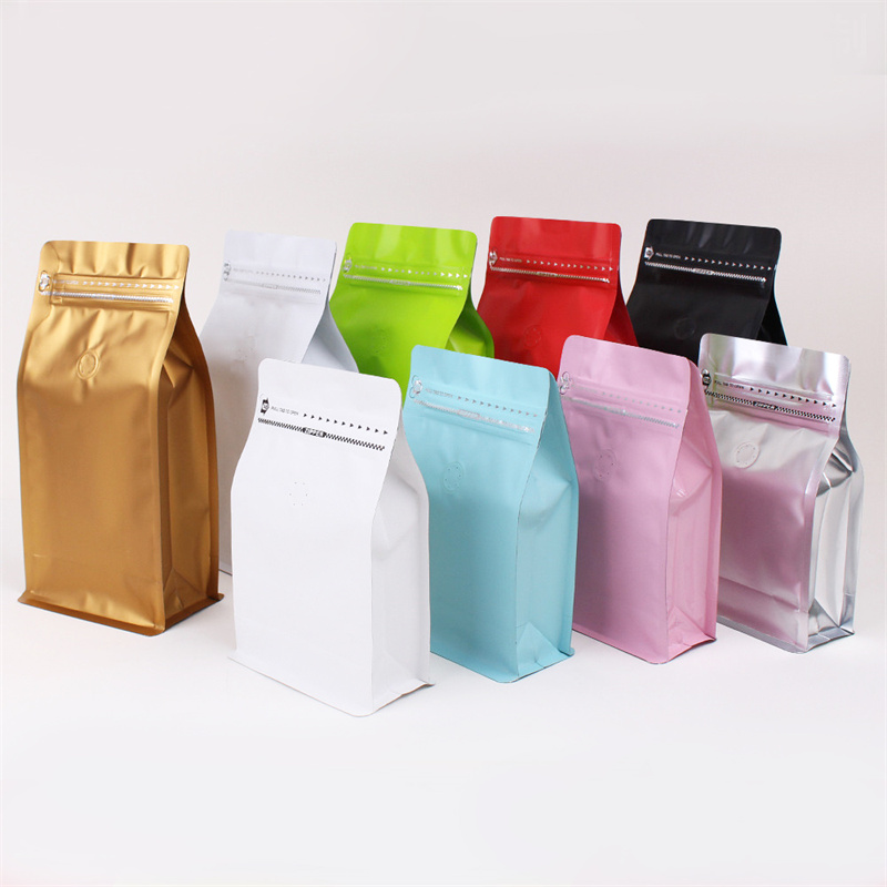 Пластикові пакети для упаковки кави та чаю з плоским дном