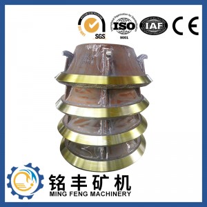 Cone crusher part bowl liner, concave and mantle