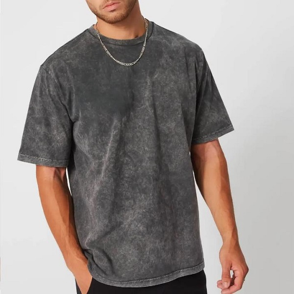 Individualūs vyriški marškinėliai su rūgščių plovimu