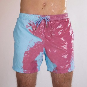 OEM Men Beach Color Change Change Reactive Water Shorts