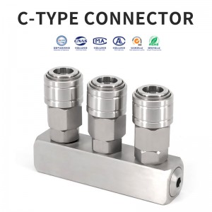 ANMASPC High Pressure Pipe Fitting Pneumatic Fitting C Type Quick Connector Coupling miasa amin'ny Air Compressor