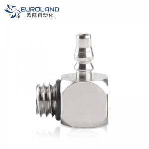 ANMASPC سلور SS 304 316 Quick In-line Fitting for Trachea M3 M4 M5 M6 Elbow Miniature Pagoda Fitting Connector