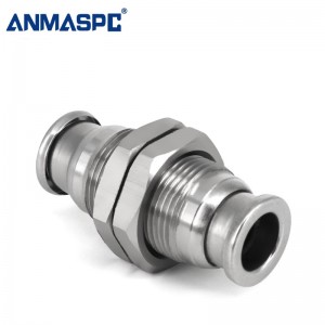 ANMASPC High-end Metric Air Pipe Tandem Plate Quick Insert PM 4/6/8/10/12/16 Partition Straight Through Pneumatic Quick Connector
