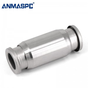 ANMASPC 304 316 Rustfrit stål 4 6 8 10 12 14 16 mm Rørstørrelse Lige Unionsrør Hurtig pneumatisk hunkonnektor