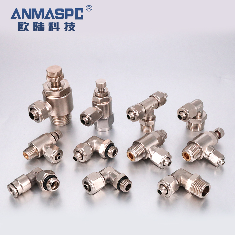 Tul-id nga Pneumatic Brass Water Pipe Fitting Connector Push Pneumatic Metal Fittings 4/6/8/10/12mm