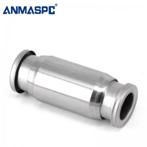 ANMASPC 304 316 Acero inoxidable 4 6 8 10 12 14 16 mm Tamaño de tubo Tubo de unión recto Conector hembra rápido neumático