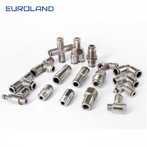 Straight Pneumatic Brass Water Pipe Fitting Connector Push Pneumatic Metal Fittings 4/6/8/10/12mm