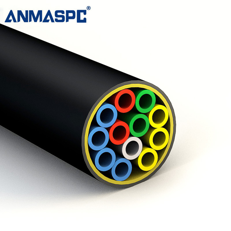 Microduc de fibre de HDPE de FTTH soufflé par air de 12 manières 5/3.5mm pour l'installation de câble de fibre optique
