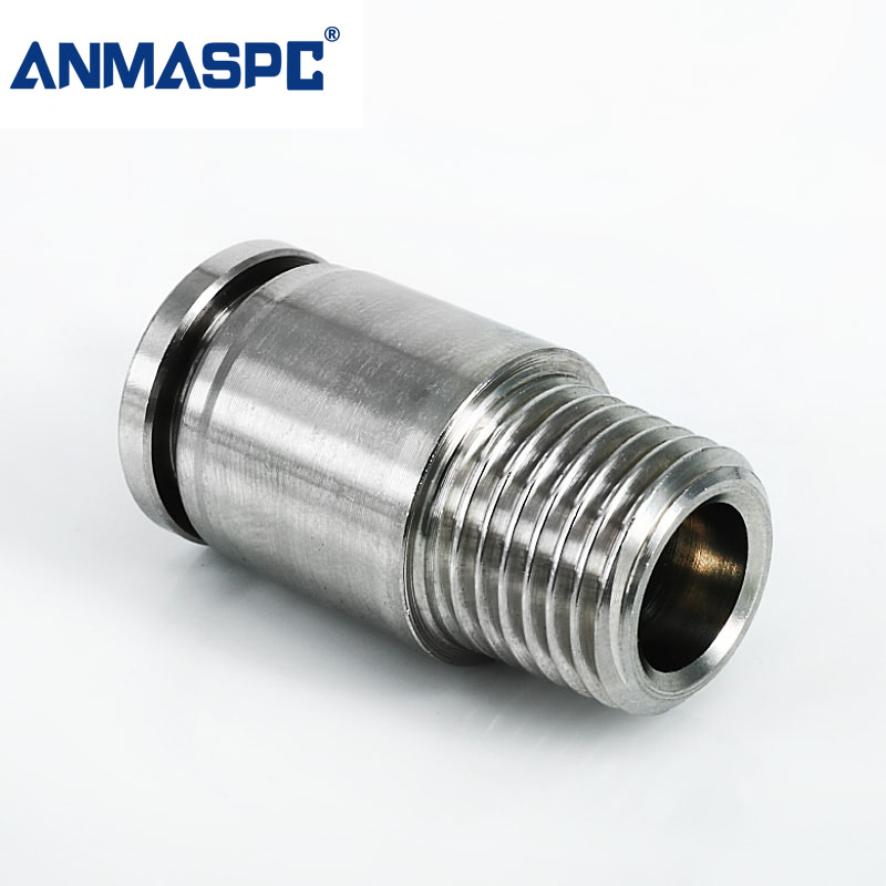 ANMASPC Round Head 304 Stainless Steel G 1/2 Male to G 1/2 Female Tube Tube Fittings Coupler Arm Extender Coupler