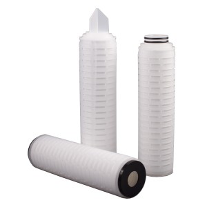 बाटलीबंद पाण्यासाठी 20 इंच पॉलीप्रॉपिलीन प्लीटेड फिल्टर घटक