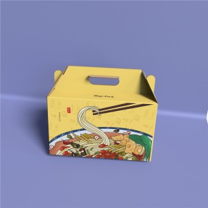 กล่องของขวัญกล่องกระดาษพับคัพเค้กอาหารแบบกำหนดเองพร้อมที่จับ