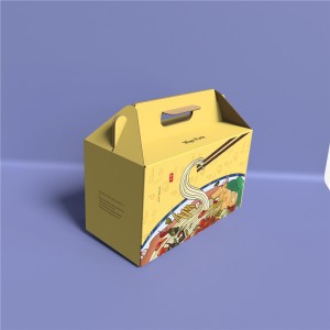Kotak Hadiah Kotak Kertas Lipat Cupcake Makanan Kustom Dengan Pegangan