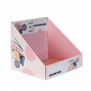 ပုံနှိပ်ထားသော Corrugated Cardboard Cosmetic Display Box