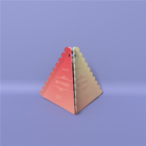 मेहमानों के लिए कस्टम त्रिकोणीय बक्से कैंडी विशेष-आकार बॉक्स