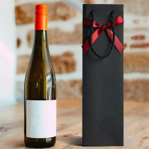 အရည်အသွေးမြင့် စိတ်ကြိုက် Logo Single Wine Gift အိတ်