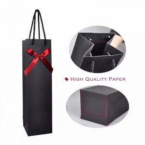 High Quality Custom Logo Single Wine Gift bag