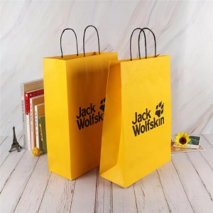 Logo Printed Clothing Gift Shopping Kraft Paper Bag