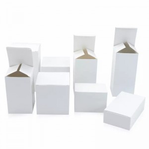 तयार स्टॉक लहान पांढरा बॉक्स पॅकेजिंग साधा बॉक्स