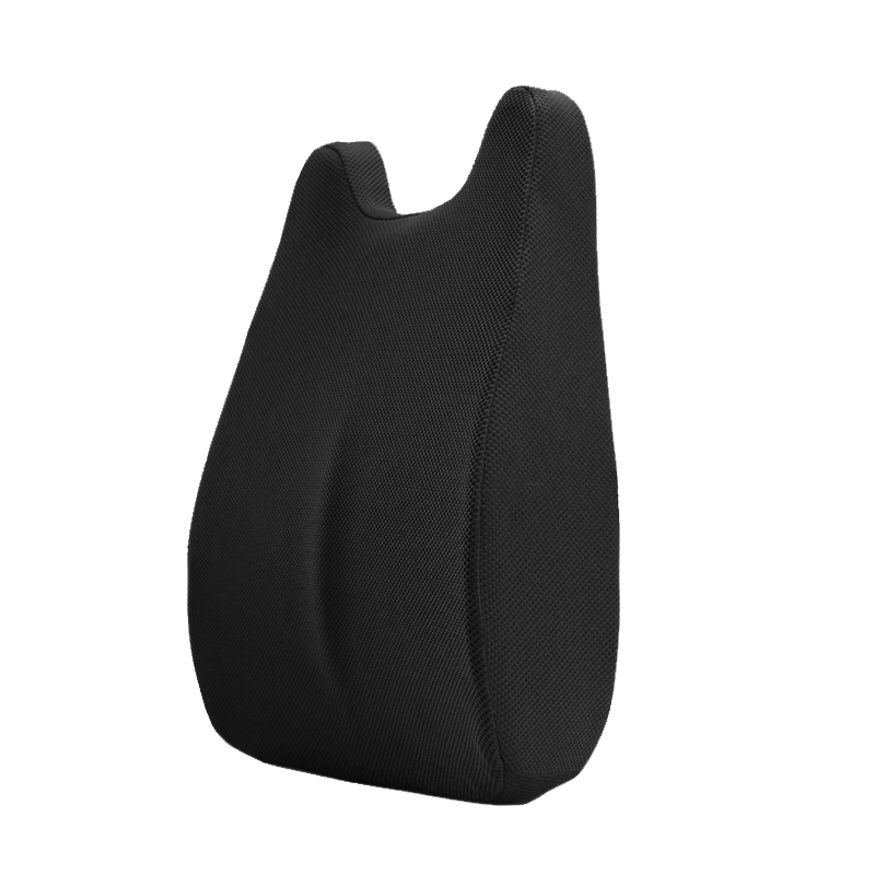 Cuscino per sedia con supporto per colonna vertebrale ergonomico in memory foam ingrandito con cintura elastica regolabile Immagine in primo piano