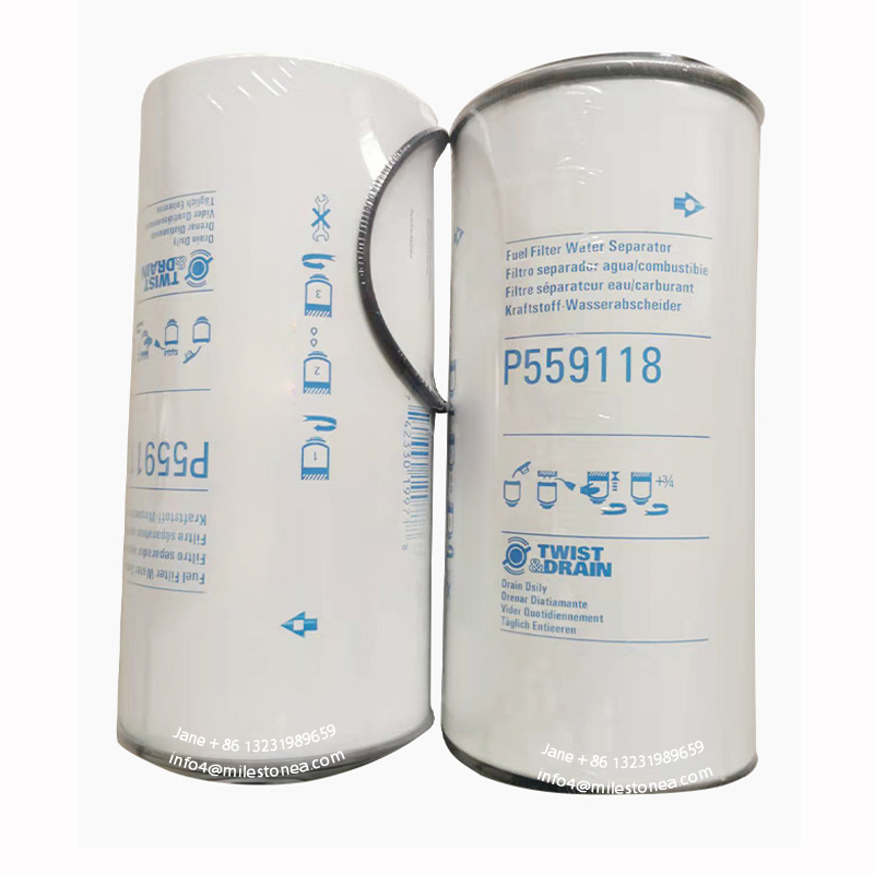 Variklio atsarginės dalys Kuro vandens separatoriaus filtro elementas P559118 skirtas Donaldson