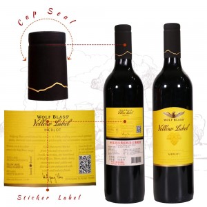 Anpassade etiketter med krymphylsor för vin