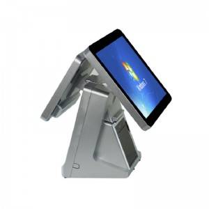 15inch POS mahcine bulit in 58mm printer dual touch screen 7820D