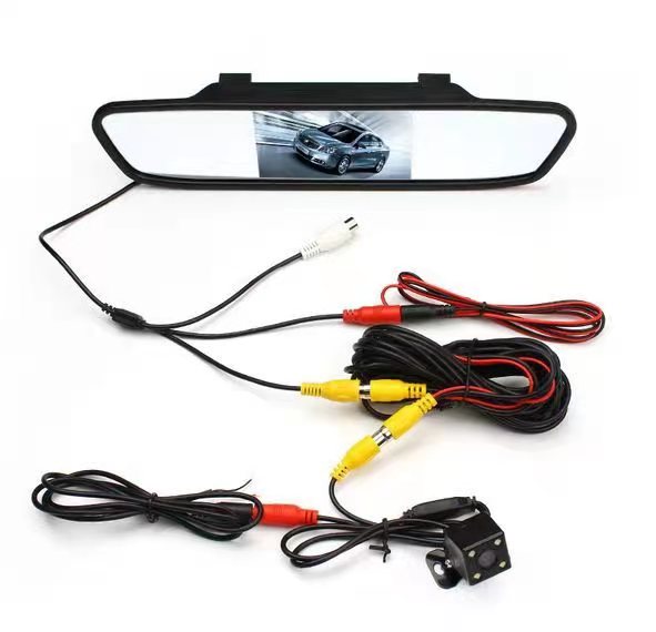 4.3inch LCD Car Camera Mirror Rear View Mirror Camera Car Mirror Camera 1080P ຮູບພາບທີ່ໂດດເດັ່ນ