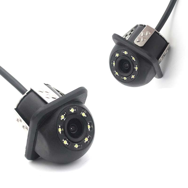 Smartour รถมองหลังกล้องช่วยถอยหลังรถย้อนกลับเลนส์ Fisheye สีดำ Night Vision กล้องสำรองกันน้ำ MP-C408-8