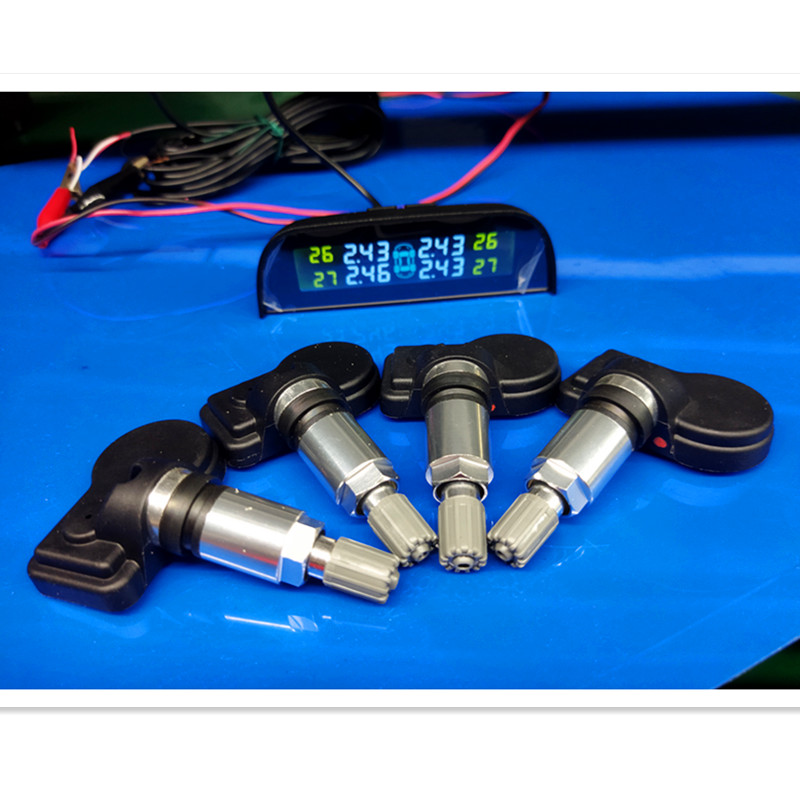 Trådbunden TPMS För bilar Däcktrycksövervakningssystem med japanskt batteri, stabil prestanda