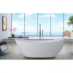 1700x800x710mm ovális kád Szabadon álló akril fehér fürdőkád