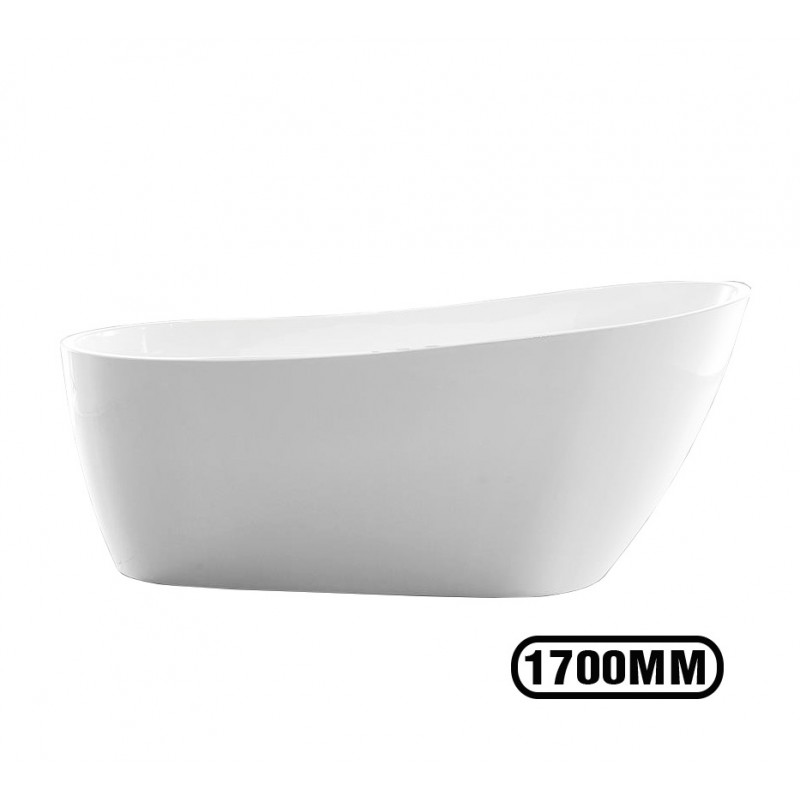 Ванна 1700x750x700 мм Окремостоячий акриловий фартух Біла ванна