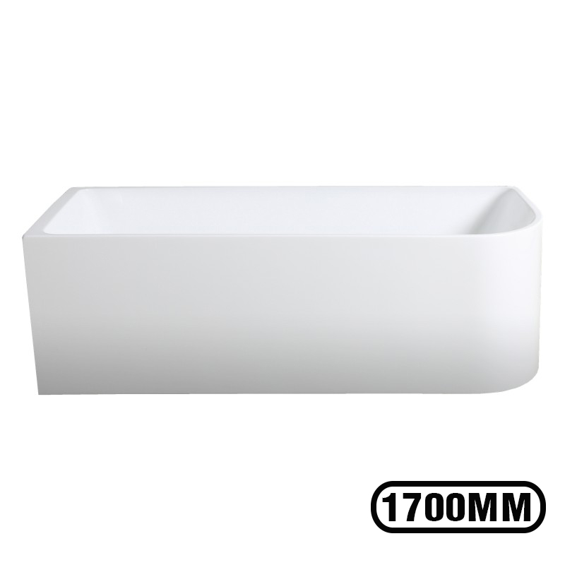 1700x750x610mm akụkụ akụkụ akaekpe azụ azụ na mgbidi acrylic bath tub.