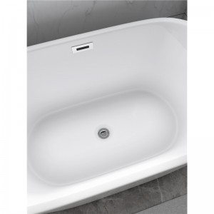 1400x700x580mm Vasca da bagno ovale Grembiule acrilico autoportante Vasca da bagno bianca