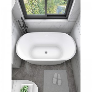 1400x700x580mm ovale badkuip vrijstaande acryl schort witte badkuip